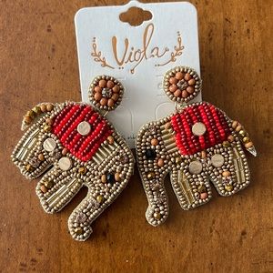 Elephant beaded earrings